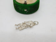 Sterling Silver Highland Bagpiper Charm Pendant Vintage c1970