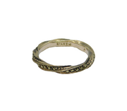 Sterling Silver Marcasite Twist Style Art Deco Band Ring Antique c1930 Size R