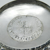 Victorian Sterling Silver Queen Elizabeth I Shilling Coin Set Box Antique 1894
