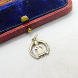 Sterling Silver Lucky Horseshoe Charm Pendant Vintage c1970