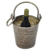 Sterling Silver Champagne Ice Bucket Charm Pendant Vintage c1970