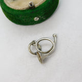 Sterling Silver Hunting Horn Charm Pendant Vintage c1970