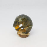 Early 20th Century Hand Carved Nut Figurine Depicting a Squirrel Antique c1920