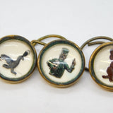 20th Century Set of Essex Crystal Guinness Advertising Buttons Vintage c1950s