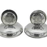 Sterling Silver Military Interest Place Settings Antique 1914 Birmingham Deco