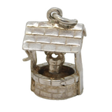 Sterling Silver Good Luck Wishing Well Charm Pendant Vintage c1970