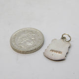 Sterling Silver Enamel Longleat Shield Charm Pendant Vintage c1970s