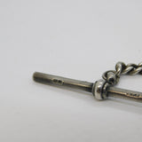 Victorian Sterling Silver Graduating Watch Chain & Vesta Case Antique Birmingham