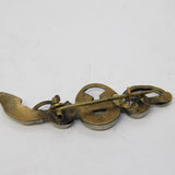 Victorian Sterling Silver Fronted Horseshoe & Hoof Lucky Brooch Antique c1880