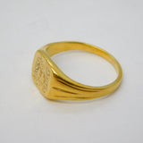 Sterling Silver Gilt Ancient Greek Style Signet Ring Vintage c1970s