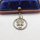 Sterling Silver Cancer the Crab Zodiac Charm Pendant Vintage c1970