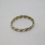 Sterling Silver Flat Braid Design Dress Band Ring Vintage c1970 Size M