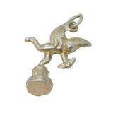 Sterling Silver Cupid Firing Arrow Charm Pendant Vintage c1970