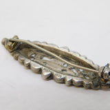 Sterling Silver Ivy Leaf Heart Form Brooch Pin Antique 1913 Birmingham