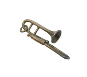 Sterling Silver Trombone Charm Pendant Vintage c1970s
