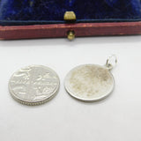 Sterling Silver St Christopher Travel Charm Pendant Vintage c1970