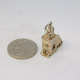 Sterling Silver Wedding in the Church Charm Pendant Vintage c1970