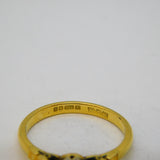 18ct Yellow Gold & 0.15ct Diamond Solitaire Ring Vintage 1985 London