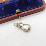 Sterling Silver Droplet Charm Pendant Vintage c1970