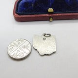Sterling Silver Ohio State USA Charm Pendant Vintage c1970