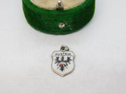 Sterling Silver Enamel Austrian Shield Charm Pendant Vintage c1970