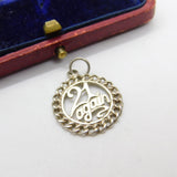 Sterling Silver '21 Again' Charm Pendant Vintage c1970