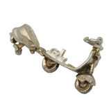 Sterling Silver Opening Vespa Motorbike Charm Pendant Vintage c1970