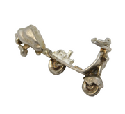 Sterling Silver Opening Vespa Motorbike Charm Pendant Vintage c1970