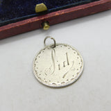 Edwardian Sterling Silver 'Sid' Christening Name Token Sixpence Coin Charm c1905