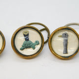 20th Century Set of Essex Crystal Guinness Advertising Buttons Vintage c1950s