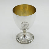 George III Sterling Silver Neoclassical Cameo Goblet Antique 1780 London