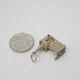 Sterling Silver Church Charm Pendant Vintage c1970