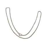 Sterling Silver Cable Link Chain Necklace Vintage c1970s 18" Length