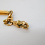 Victorian 9ct Yellow Gold Trombone Link Watch Chain Antique c1890s