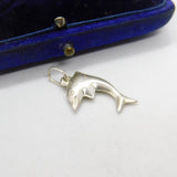 Sterling Silver Leaping Dolphin Charm Pendant Vintage c1970