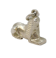 Sterling Silver Egyptian Sphinx Charm Pendant Vintage c1970