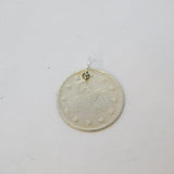 Sterling Silver 20th Century Egyptian Coin Charm Pendant Vintage c1970