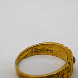Victorian Rolled Gold & Paste Set Dress Ring Antique c1880s