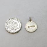 Sterling Silver Enamel St Christopher Travel Charm Pendant Vintage c1970s