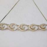 Sterling Silver Horseshoe Pattern Bracelet Vintage c1980