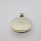 Sterling Silver Lapis Lazuli Chunky Oval Studio Style Pendant Vintage c1970