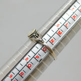 Sterling Silver Oval Mother Of Pearl Filigree Ring Vintage c1970 Size N 1/2