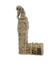 Sterling Silver Big Ben London Charm Pendant Vintage c1970