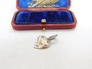 Rose Gold on Sterling Silver Inspirational Charm Pendant Vintage c1970