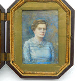 Edwardian Early Bakelite Horse Racing Portrait Frame on Card Antique c1910s