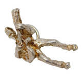 Sterling Silver Guitar Player Charm Pendant Vintage c1970