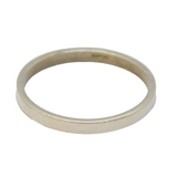 Sterling Silver 2mm Wide Wedding Band Ring Vintage c1970 Size R