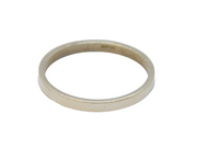 Sterling Silver 2mm Wide Wedding Band Ring Vintage c1970 Size R