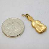 9ct Yellow Gold Musical Violin Charm Pendant Vintage 1970 London