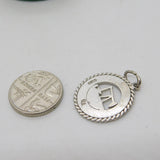 Sterling Silver 'Leduc, Alberta' Charm Pendant Vintage c1970